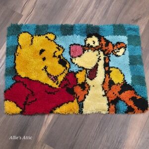 Winnie The Pooh Handmade Latch Hook Rug Disney Tigger Wall Hanging Decor 29x20